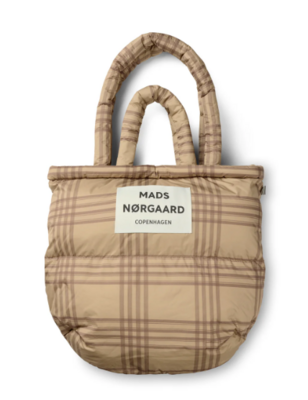 Bolsa de almohada ligera ripstop estampado cuadros beige